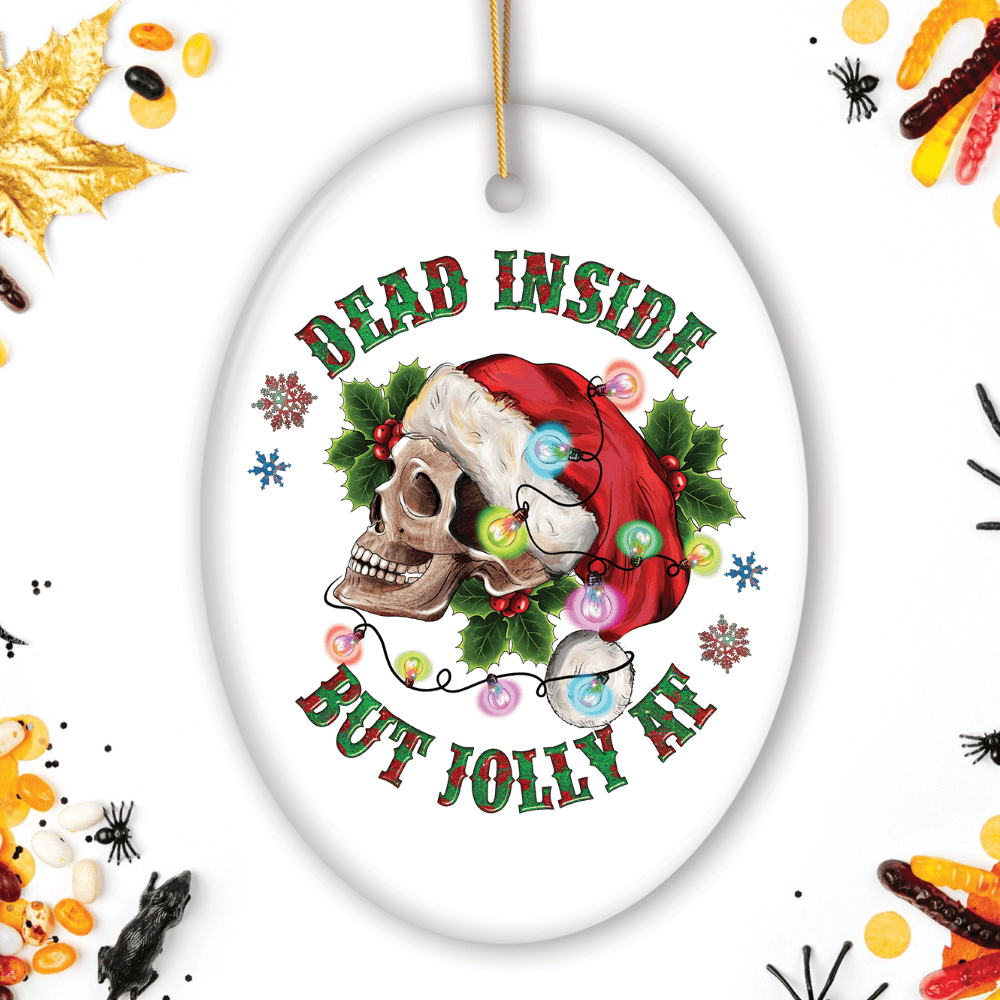 Dead Inside Fun Holiday Dark Humor Christmas Ornament Bundle