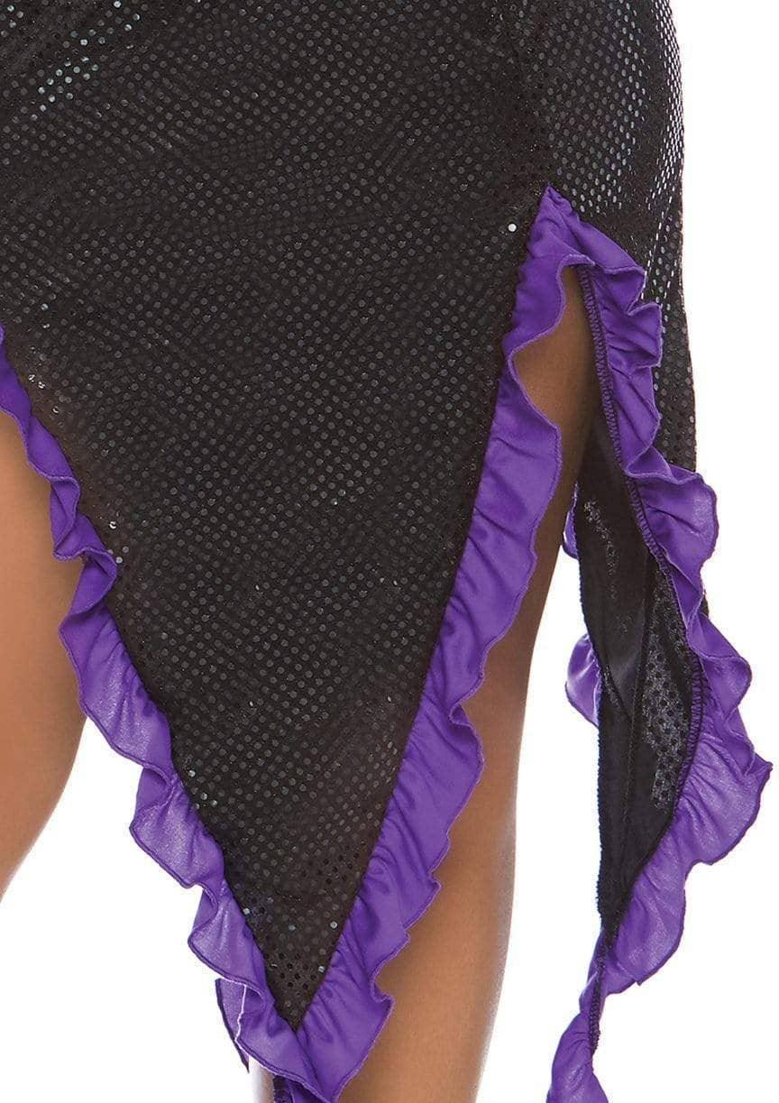 Plus Sultry Sea Witch Costume: Black/Purple / 1X/2X - McCabe's Costumes