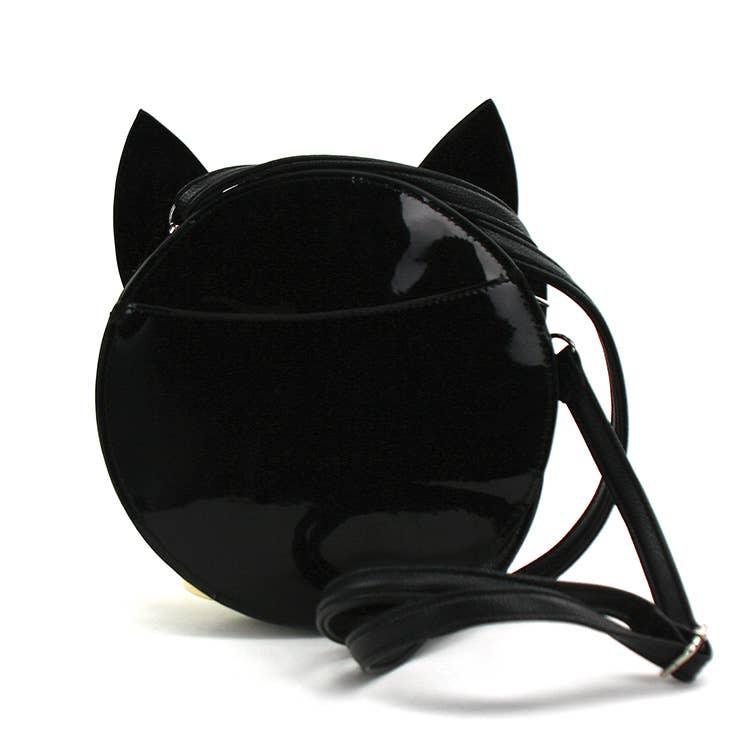 Mystical Black Cat Face Crossbody Bag