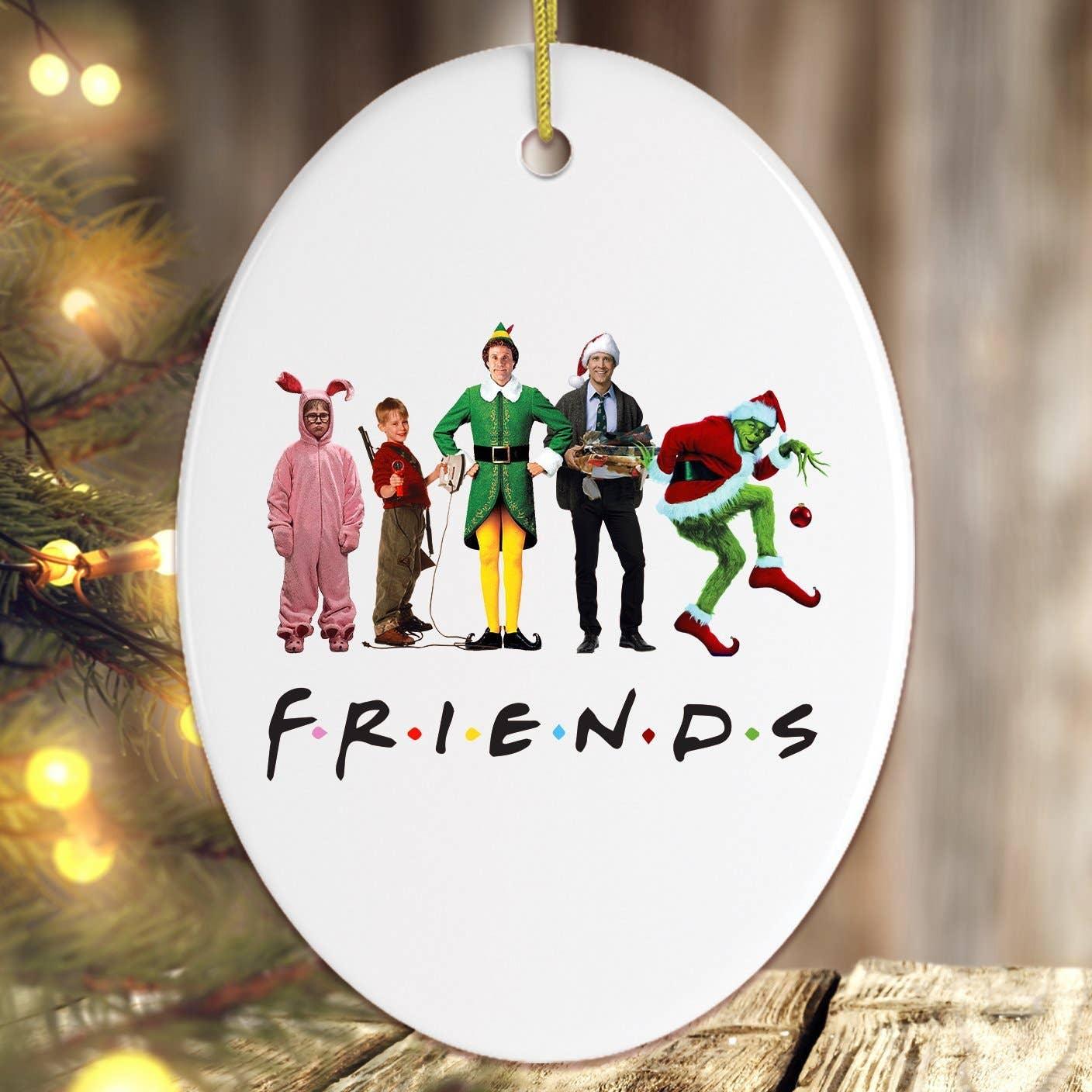 Christmas Movie Characters Friends Ornament: Circle