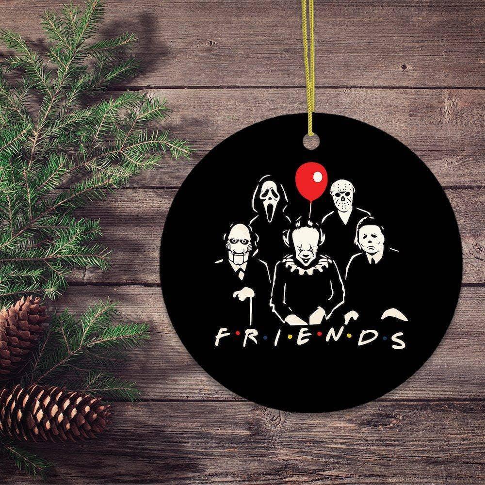 Horror Movie Villain Friends Ornament, Scary Christmas: Circle