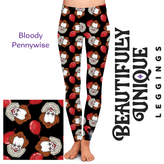 Adult Bloody Pennywise Leggings (Semi-Exclusive) - McCabe's Costumes