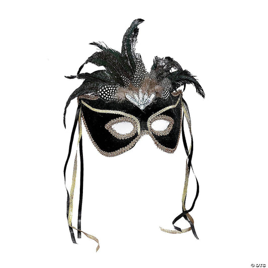 Black Venetian Mask - McCabe's Costumes