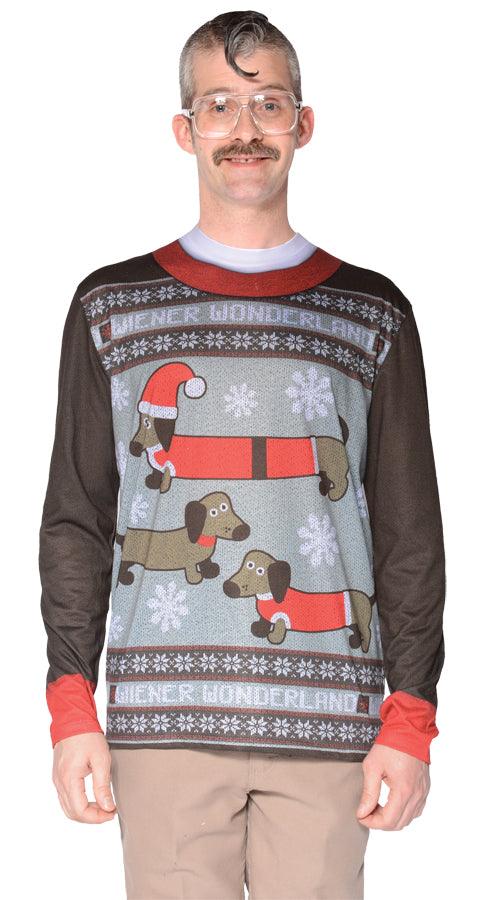 Ugly Weiner Wonderland Ugly Sweater T-Shirt - McCabe's Costumes